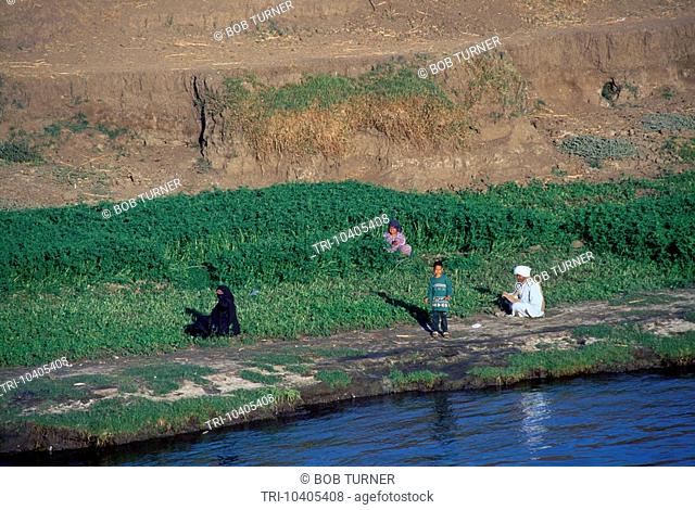 Nile Egypt Between Luxor & Dandera Family Agriculture