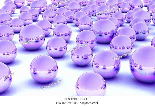 The Abstract background made of Metallic 3D bearing balls