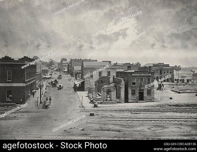 Street with Damaged Buildings, Atlanta, Georgia, photo by George N. Barnard, 1864
