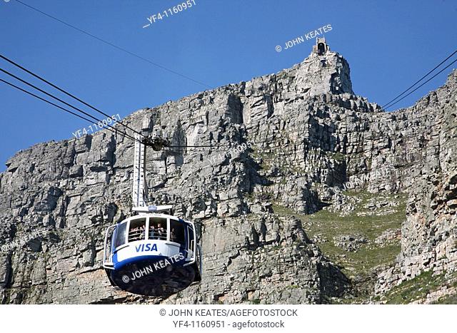 Cable car close up Table Mountain Cape Town South Africa African RSA