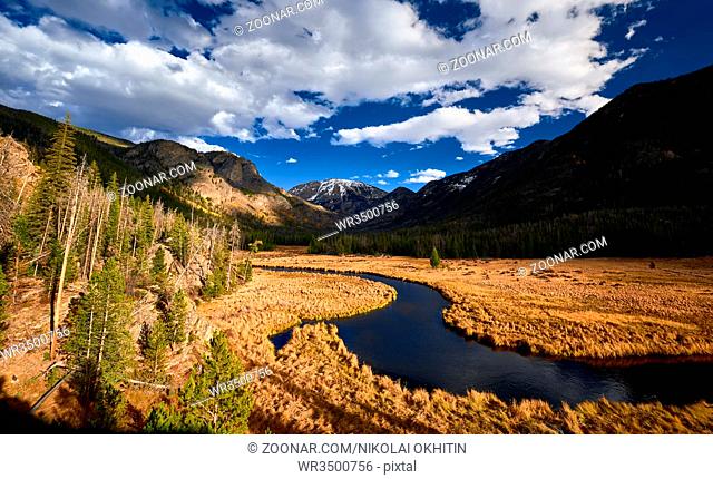 East Inlet Creek in Rocky Mountain National Park landscape, Colorado, USA