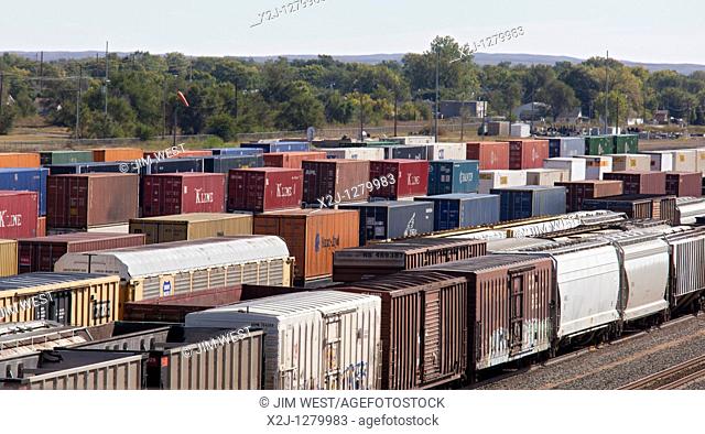 North Platte, Nebraska - The Union Pacific Railroad's Bailey Yard, the largest rail yard in the world  The yard handles 14