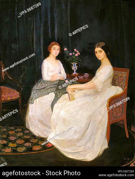 Sorin Savely Abramovich - Two Women - Russian School - 19th Century