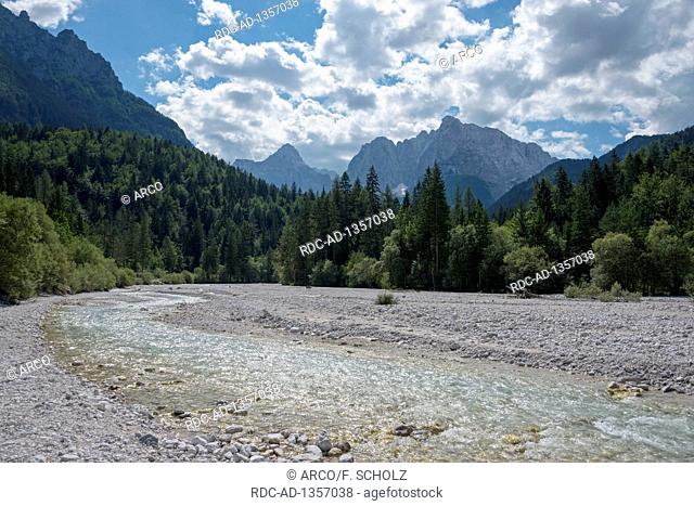 Pisnica brook, Kranjska Gora, Kronau, Savetal, Upper Carniola, Slovenia, Krainerberg