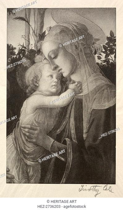 Old Italian Masters: Madonna and Child, 1890. Creator: Timothy Cole (American, 1852-1931)