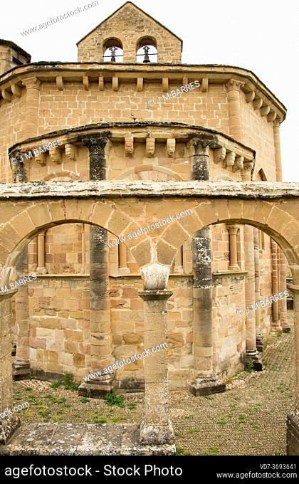 Santa Maria de Eunate church (romanesque 12th century). Muruzabal, Navarra, Spain
