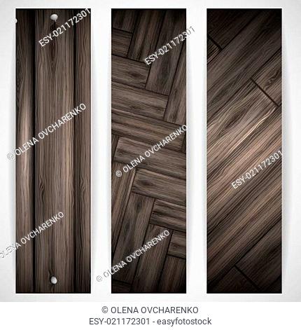 Wooden texture banner
