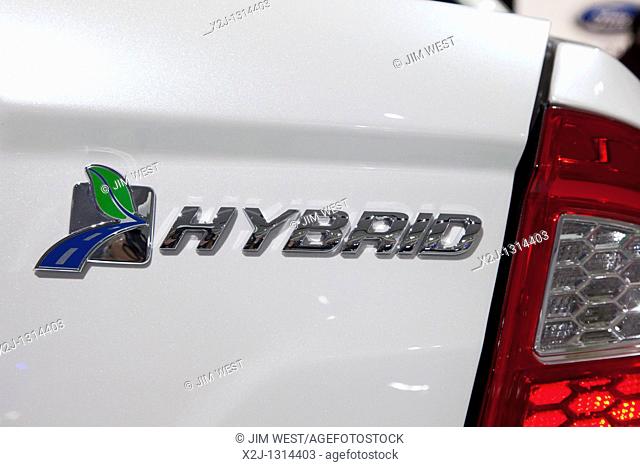 Detroit, Michigan - Ford Fusion hybrid on display at the North American International Auto Show