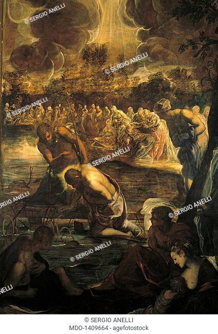 The Baptism of Christ (Il Battesimo di Cristo), by Jacopo Robusti known as Tintoretto, 1579 - 1581, 16th Century, oil on canvas, 583 x 465 cm