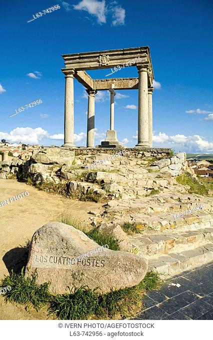 'Los cuatro postes' (The four poles), Avila (city added to the Unesco's World Heritage List in 1985). Castilla-Leon, Spain