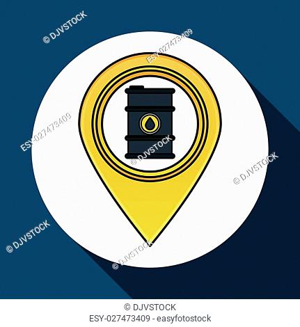 Oil industry icon concept with icon design, vector illustration 10 eps graphic