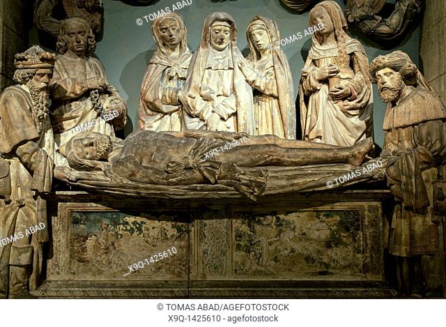 Entombment of Christ, ca  1515, French, Made in Bourbonnais, Limestone, polychromy Overall, Frame: 183 x 145 x 32 in , 464 8 x 368 3 x 81 3 cm