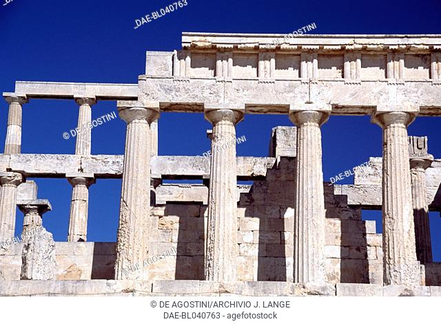 Temple of Aphaia, 500-490 BC, ancient Aegina, island of Aegina, Greece. Greek civilisation, 5th century BC
