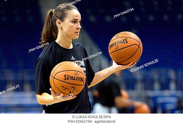 Assistant coach Becky Hammon of the San Antonio Spurs at practice in O2-World in Berlin,  Germany, 07 October 2014. The Antonio Spurs will be playing Alba...