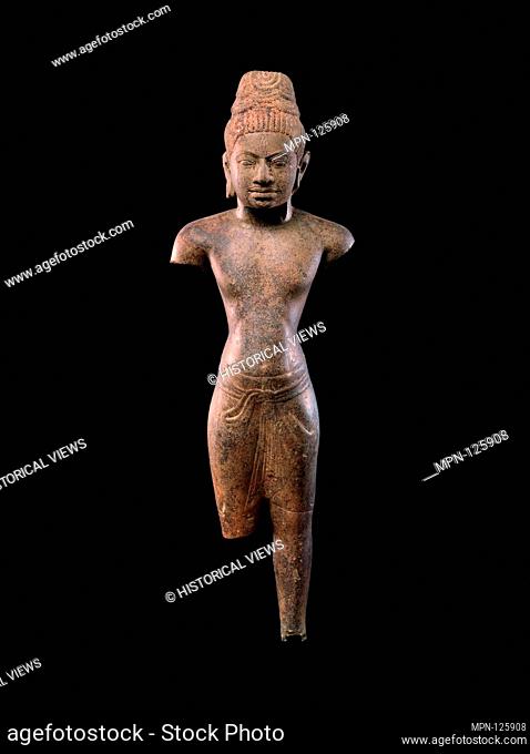 Shiva. Period: pre-Angkor period; Date: mid- 7th century; Culture: Southern Cambodia; Medium: Sandstone; Dimensions: H. 24 in. (61 cm); W. 7 3/4 in