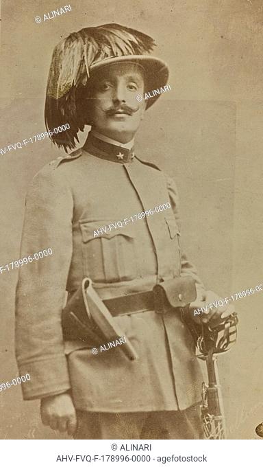 World War I: portrait of Colonel of sharpshooters Ragioni, shot 1915-1918