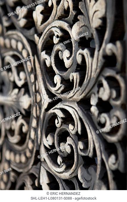 Detail of wood carving decoration
