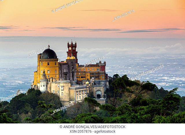 The Pena National Palace, Sintra, Portugal, Europe