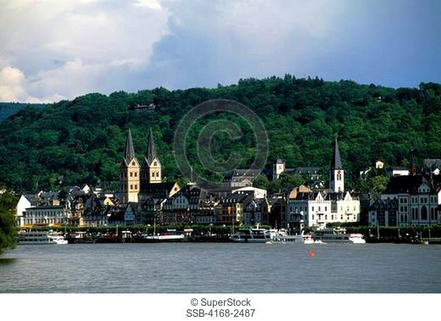 Germany, Rhine River, View Of Boppard