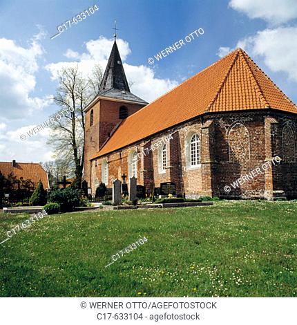 Germany, Lower Saxony, Rhauderfehn, evangelic church in Collinghorst