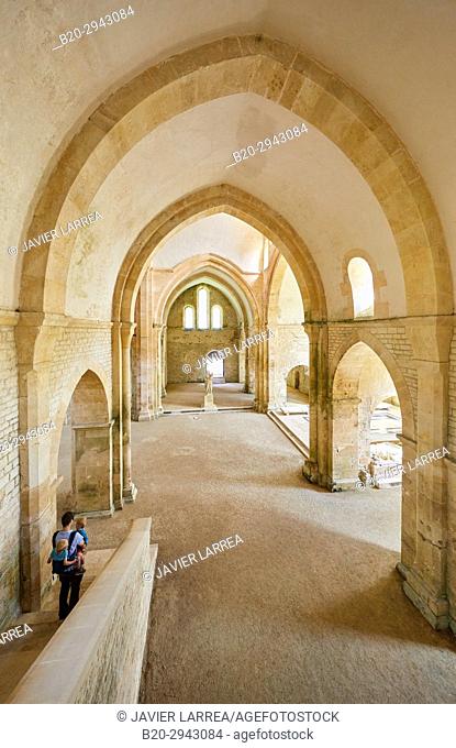 The abbey church, Abbaye Royale de Notre Dame de Fontenay, Fontenay Cistercian Abbey, Montbard, Côte d'Or, Burgundy Region, Bourgogne, France, Europe