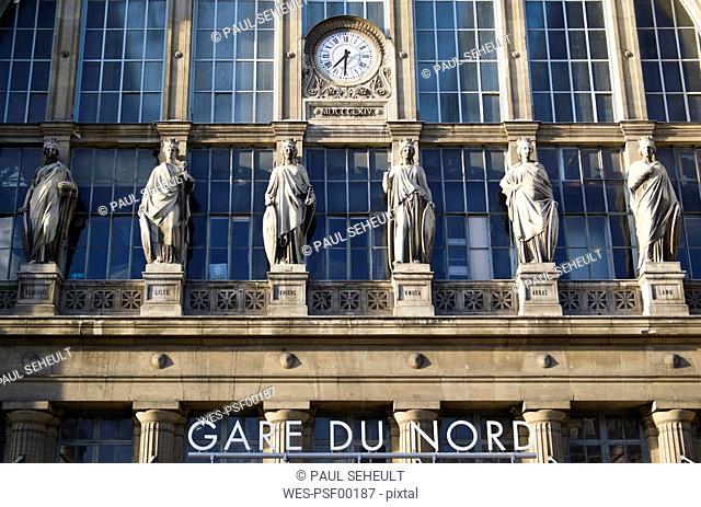 France, Paris, Central Station, Gare Du Nord, Facade
