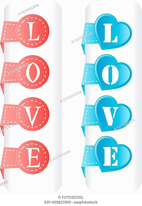 Vector heart decoration made from paper stripe