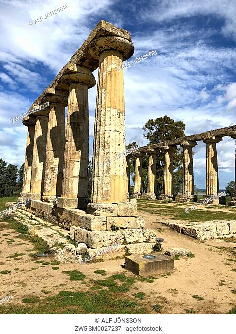 Greek temple in Metaponto, Basilicata, Italy