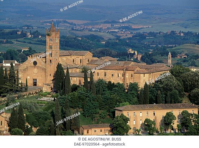 Basilica of San Clemente in Santa Maria dei Servi, Siena (UNESCO World Heritage List, 1995), Tuscany. Italy, 13th-16th century