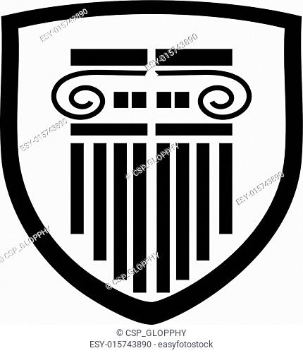 Shield column logo