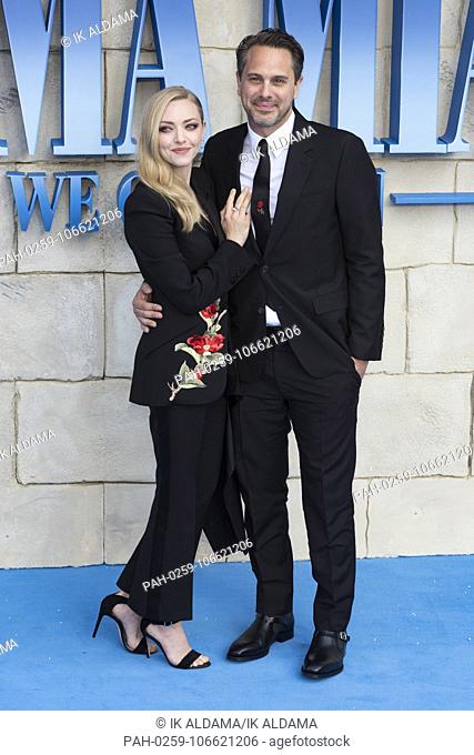 Amanda Seyfried and Thomas Sadoski attend Mamma Mia! Here We Go Again - World Premiere. London, UK. 16/07/2018 | usage worldwide