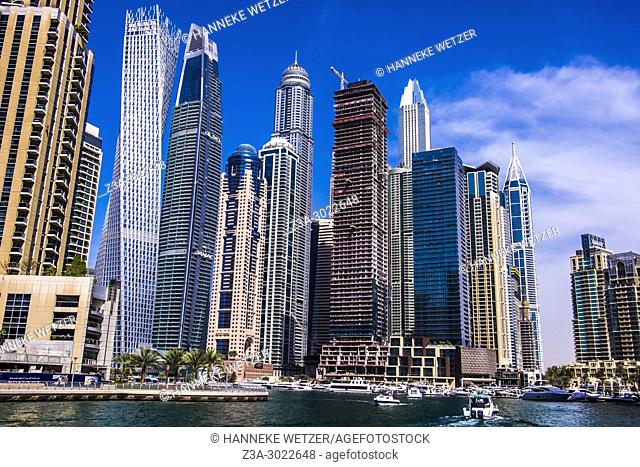 Supertall skyscrapers at Dubai Marina, Dubai, UAE