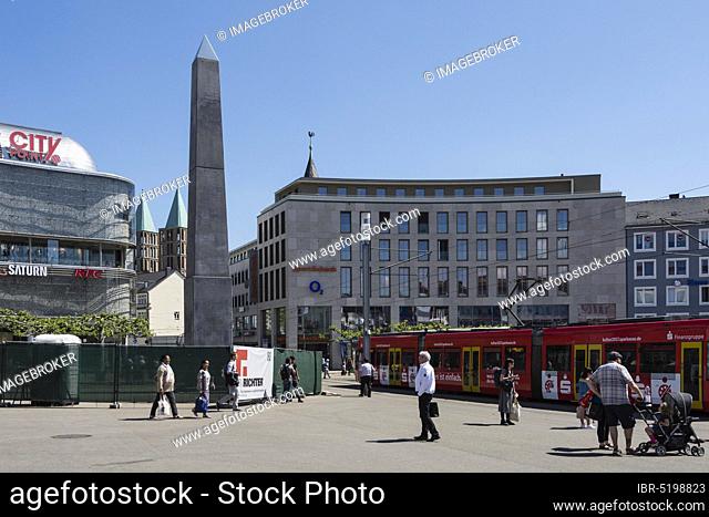 Obelisk at Königsplatz, Olu Oguibe, Königsplatz, Documenta 14 2017, Kassel, Hesse, Germany, Europe