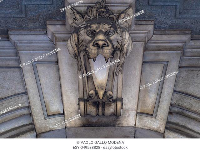 Italy, Turin. This city is famous to be a corner of two global magical triangles. This is a protective mask of stone on the top of a luxury palace entrance
