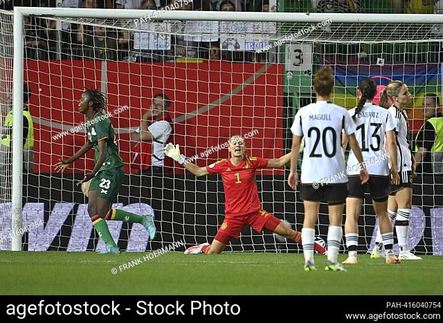 Merle FROHMS, goal woman (GER) with goal to 2-0, anger, anger. Soccer national game women Germany (GER) -Zambia (ZMB), on July 7th, 2023