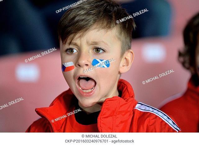 Fan react during the friendly soccer match Czech Republic vs Scotland in Prague, Czech Republic, Thursday, March 24, 2016. (CTK Photo/Michal Dolezal)