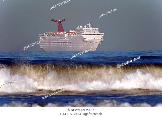 cruise ship, crashing, wave, ensenada, baja California, Mexico, water, sea
