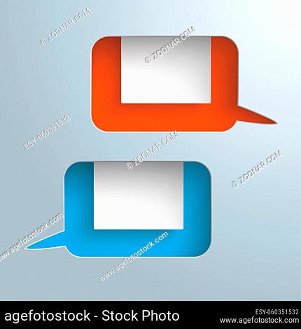 Infographic design with speech bubbles holes on the gray background. Eps 10 vector file