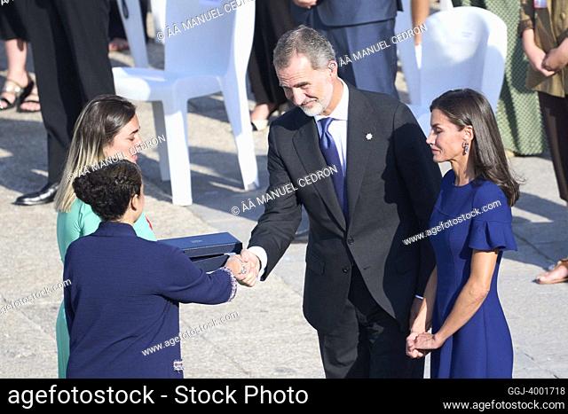 King Felipe VI of Spain, Queen Letizia of Spain attend ‘An applause for memory’ the act of State to tribute to the Covid victims and recognition of sanitary...