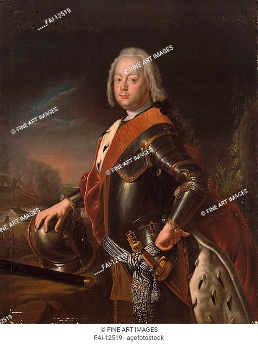 Portrait of Christian August, Prince of Anhalt-Zerbst (1690-1747), the father of Catherine the Great of Russia. Pesne, Antoine (1683-1757)