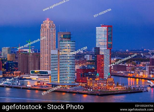 Rotterdam cityscape - Netherlands - architecture background