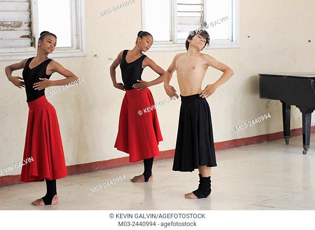 Dance Class young Cuban students Benny More School for Arts, Cienfuegos, Cuba