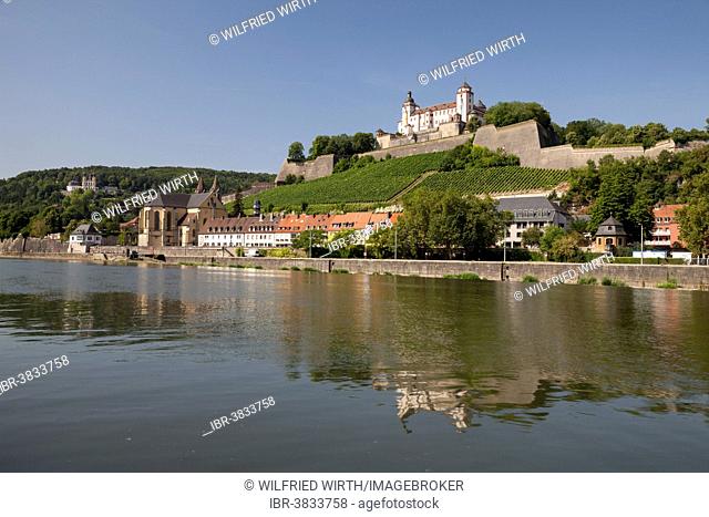 Festung Marienberg Fortress, Main River, Würzburg, Franconia, Bavaria, Germany