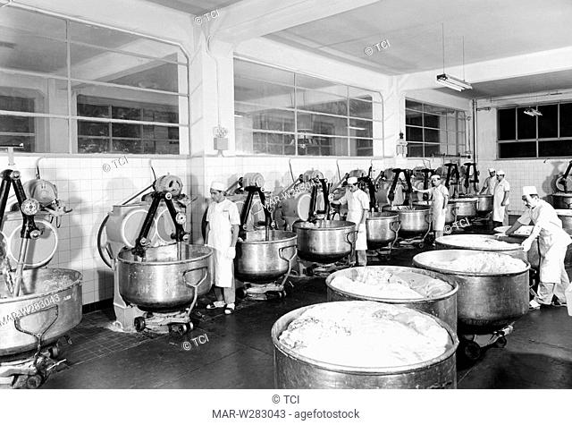 kneading machines, confectionery industry, motta, italy, 1955