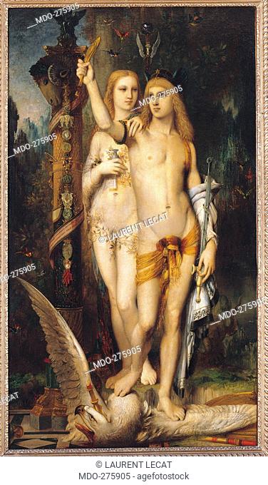 Jason and Medea, by Gustave Moreau, 1865 about, 19th Century, oil on panel, cm 204 x 115, 5. France, Ile de France, Paris, Muse dOrsay. All