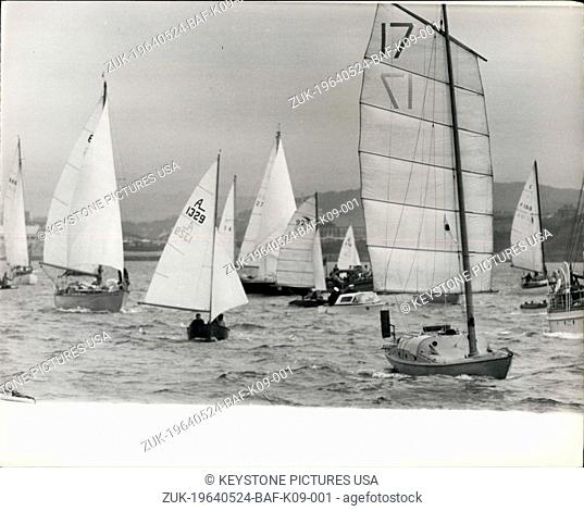 May 24, 1964 - Fourteen Competitors Compete In the Single-Handed Trans-Atlantic Race to Rhode Island - Fourteen lone Yachtsmen set off from Plymouth yesterday...