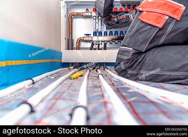 connecting the floor heating to the switchboard