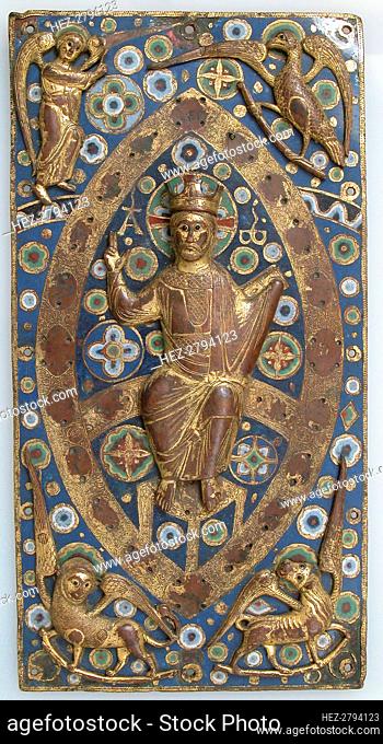 Book Cover Plaque with Christ in Majesty, French, ca. 1185-1210. Creator: Unknown