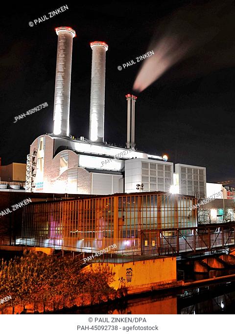 Smoke rises from a chimney of the heat and power plant in the city center of Berlin, Germany, 28 December 2013. The device is operated by the Swedish energy...