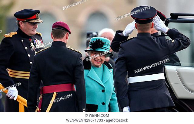 Her Majesty The Queen, Colonel-in-Chief of the Corps of Royal Engineers, visits the Corps of Royal Engineers at Brompton Barracks in celebration of their 300th...